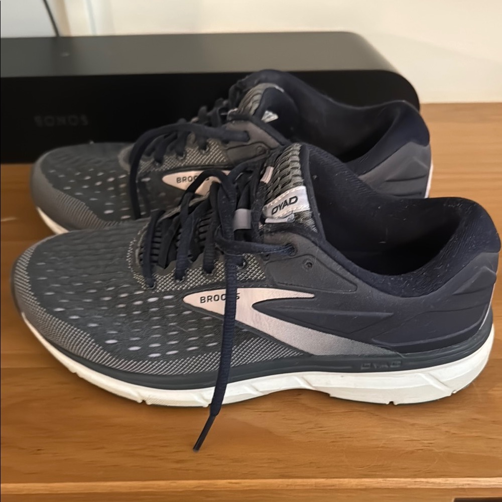 Brooks Navy and Gray Athletic Shoes